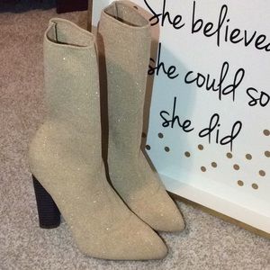 Trendy Gold sock booties